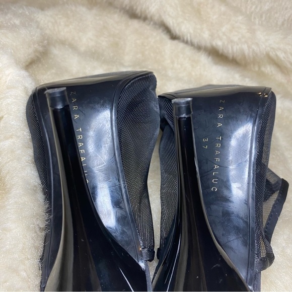𝅺NWOT Zara Mesh Heels - Picture 7 of 11